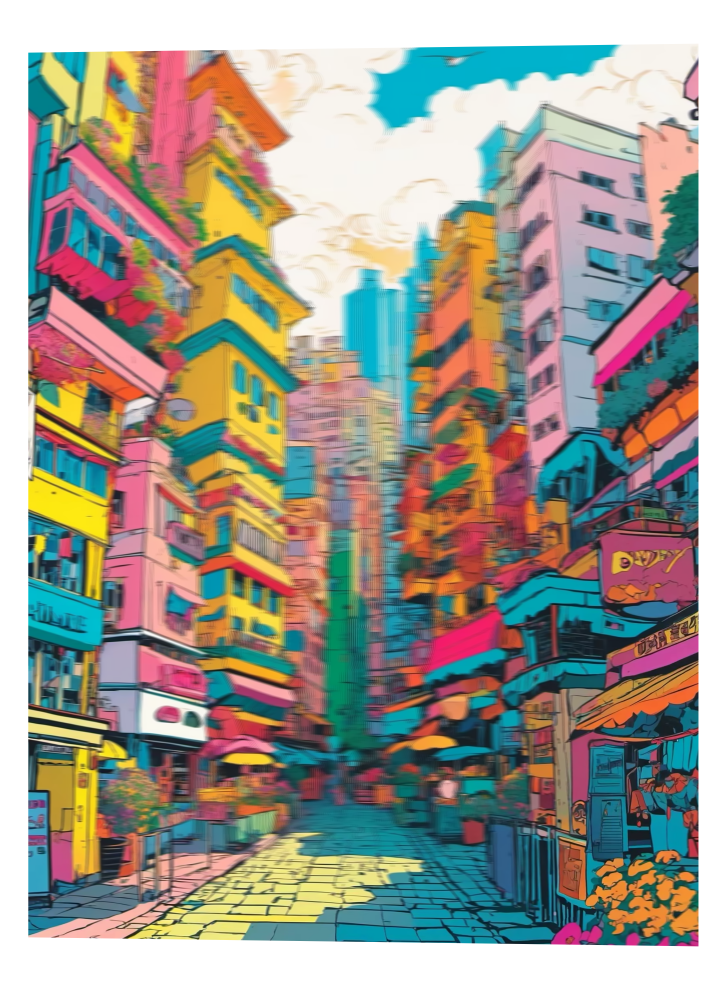 3D Lenticular Poster – Animated Neon Cityscape Wall Art 3D Lenticular Poster – Animated Neon Cityscape Wall Art