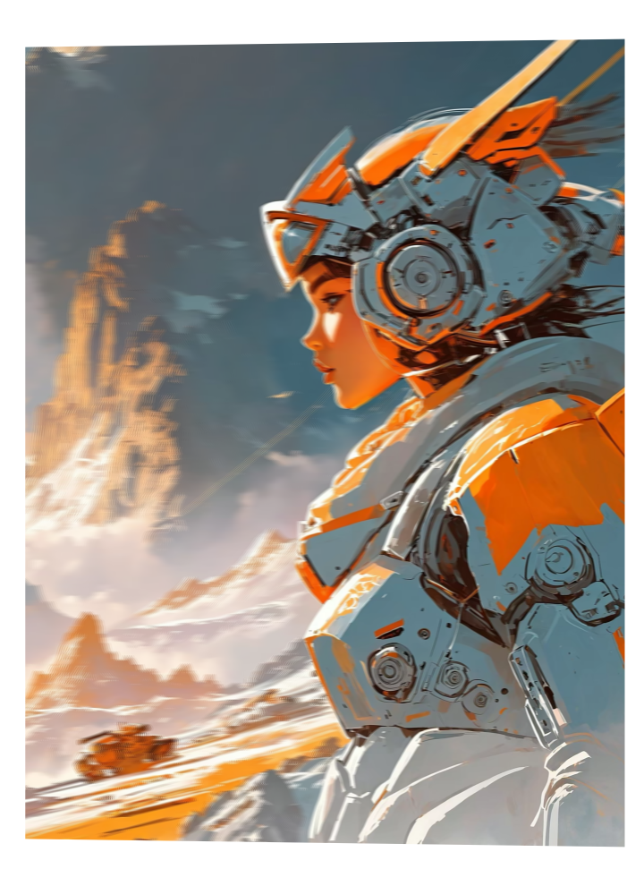 3D Lenticular Poster – Arctic Cyber Sentinel Wall Art 3D Lenticular Poster – Arctic Cyber Sentinel Wall Art
