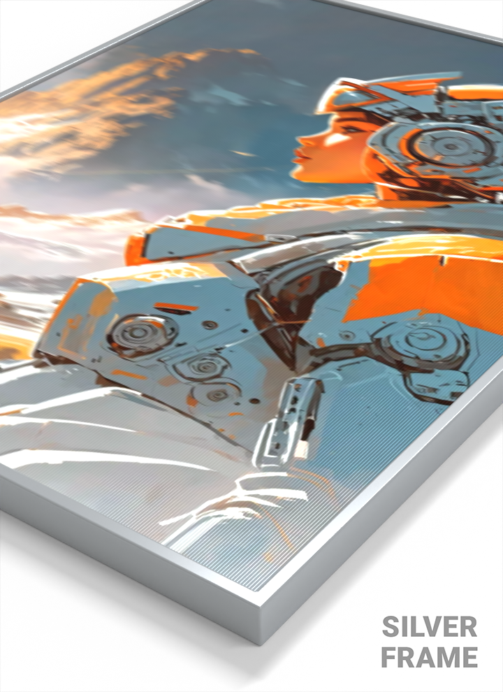 3D Lenticular Poster – Arctic Cyber Sentinel Wall Art