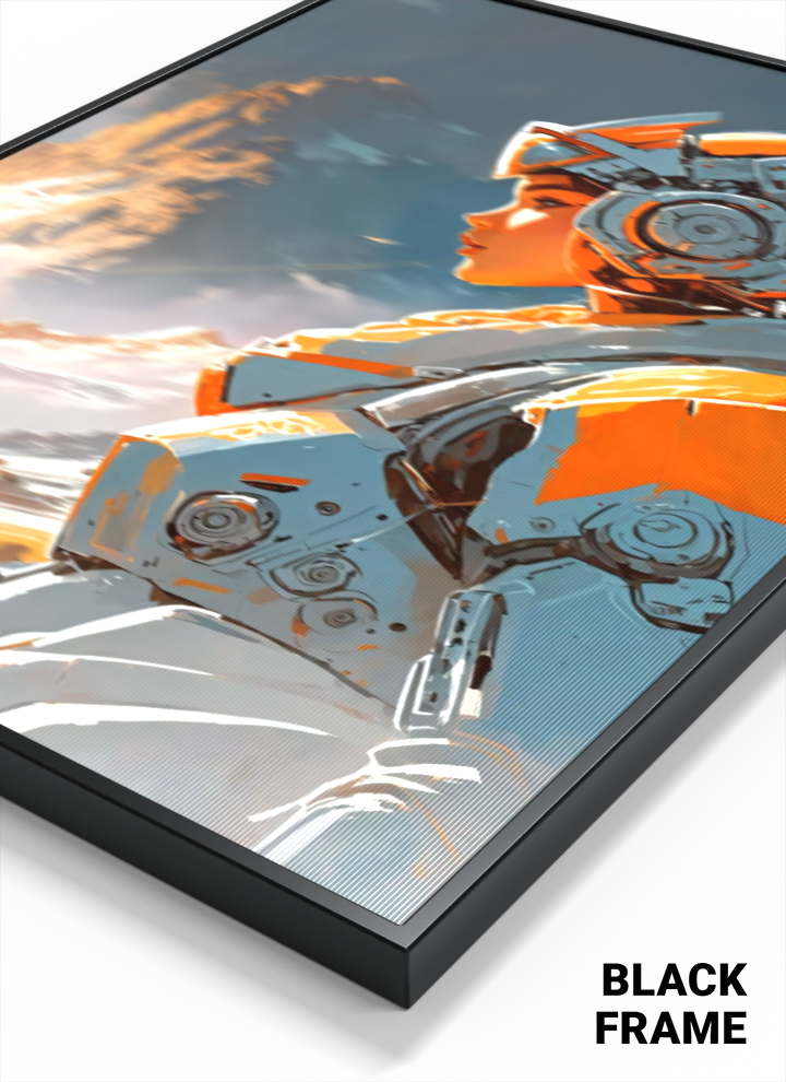 3D Lenticular Poster – Arctic Cyber Sentinel Wall Art