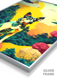 3D Lenticular Poster – Animated Paper Dog Wall Art