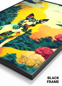 3D Lenticular Poster – Animated Paper Dog Wall Art