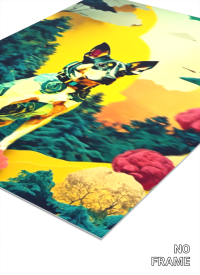 3D Lenticular Poster – Animated Paper Dog Wall Art