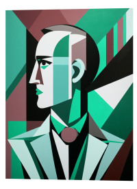 3D Lenticular Poster – Dual Abstract Face Wall Art