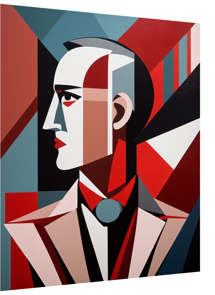 3D Lenticular Poster – Dual Abstract Face Wall Art