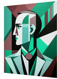 3D Lenticular Poster – Dual Abstract Face Wall Art