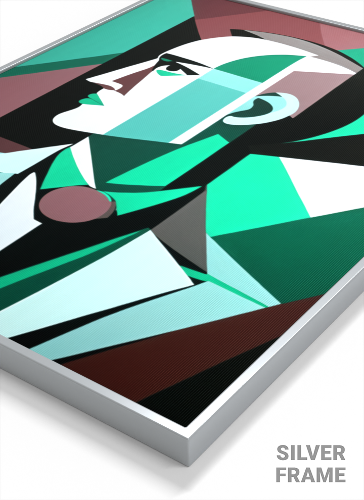 3D Lenticular Poster – Dual Abstract Face Wall Art