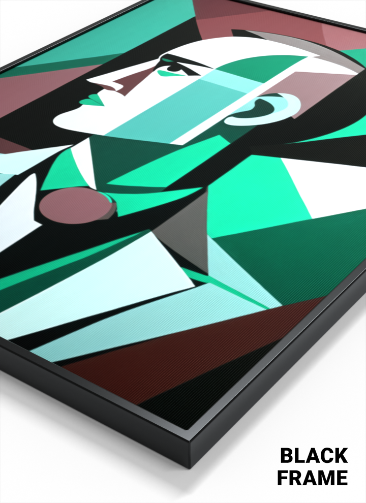 3D Lenticular Poster – Dual Abstract Face Wall Art