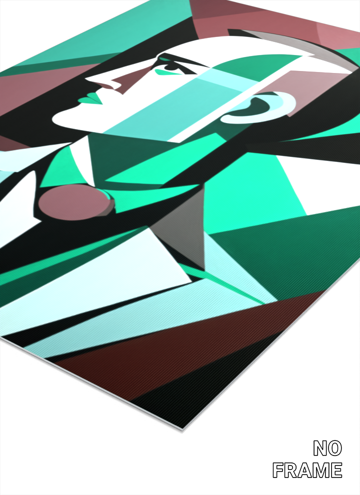 3D Lenticular Poster – Dual Abstract Face Wall Art