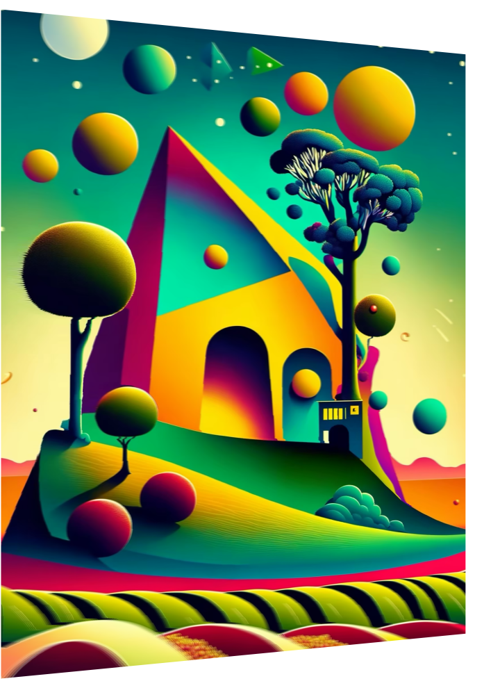 3D Lenticular Poster – Surreal Floating Universe Wall Art