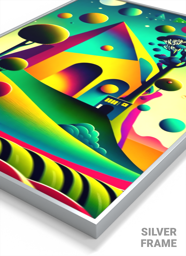 3D Lenticular Poster – Surreal Floating Universe Wall Art