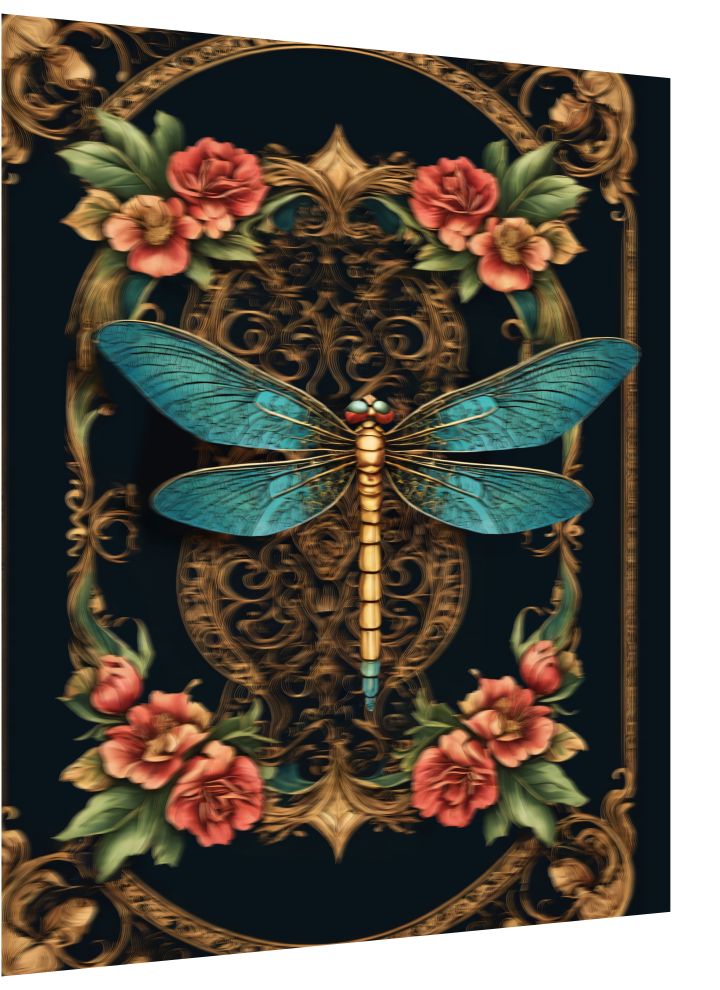 3D Lenticular Poster – Animated Dragonfly Nature Art