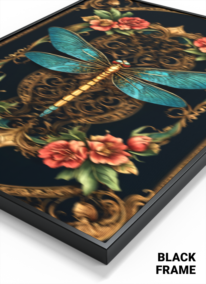 3D Lenticular Poster – Animated Dragonfly Nature Art