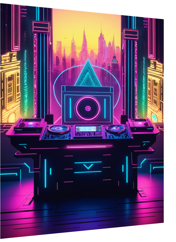 Neon DJ Console