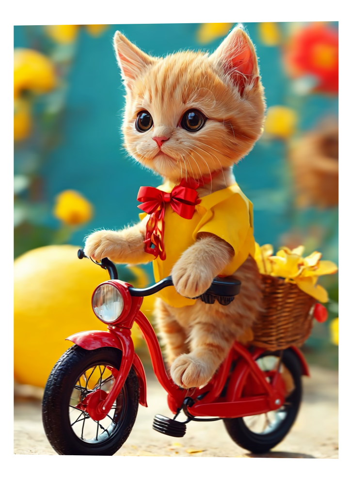 Cat on the Bicycle