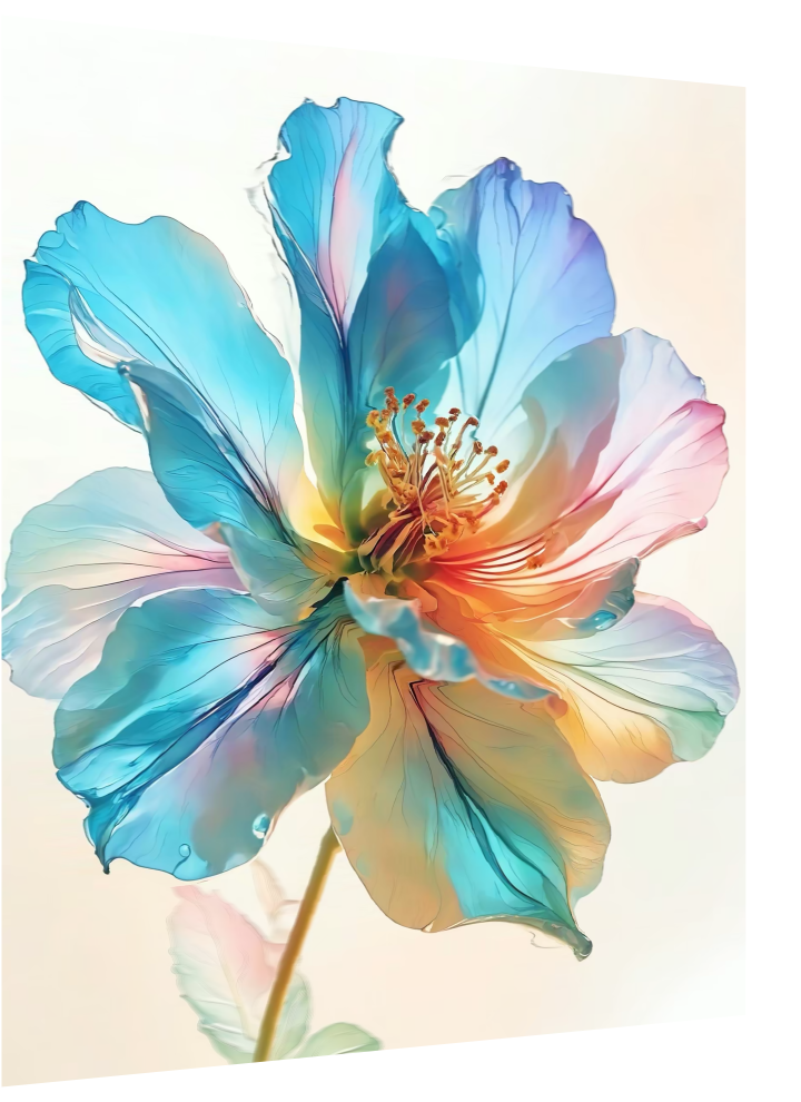 3D Lenticular Poster – Animated Blooming Flower Wall Art