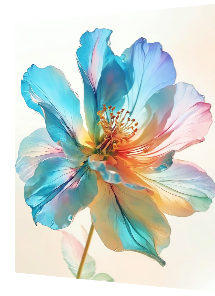 3D Lenticular Poster – Animated Blooming Flower Wall Art