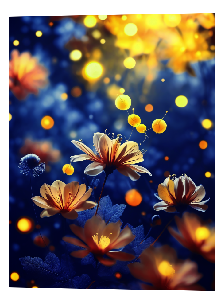 3D Lenticular Poster – Glowing Mystic Blossoms Wall Art 3D Lenticular Poster – Glowing Mystic Blossoms Wall Art