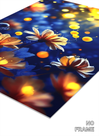 3D Lenticular Poster – Glowing Mystic Blossoms Wall Art