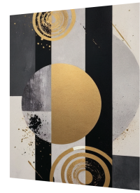 3D Lenticular Poster – Gold Abstract Wall Art