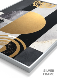3D Lenticular Poster – Gold Abstract Wall Art