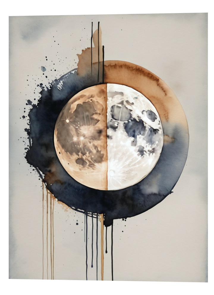 Watercolor Moon Watercolor Moon
