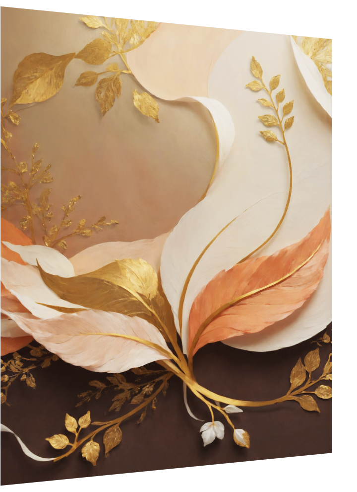 3D Lenticular Poster – Elegant Modern Floral Wall Art