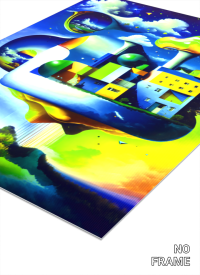 3D Lenticular Poster – Surreal City Fantasy Wall Art