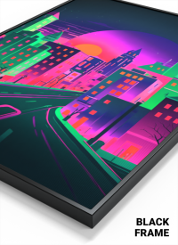 3D Lenticular Poster – Neon City Glow Animated Wall Print