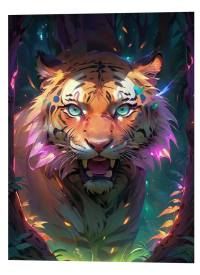 3D Lenticular Poster – Jungle Animal Roar Animated Wall Art