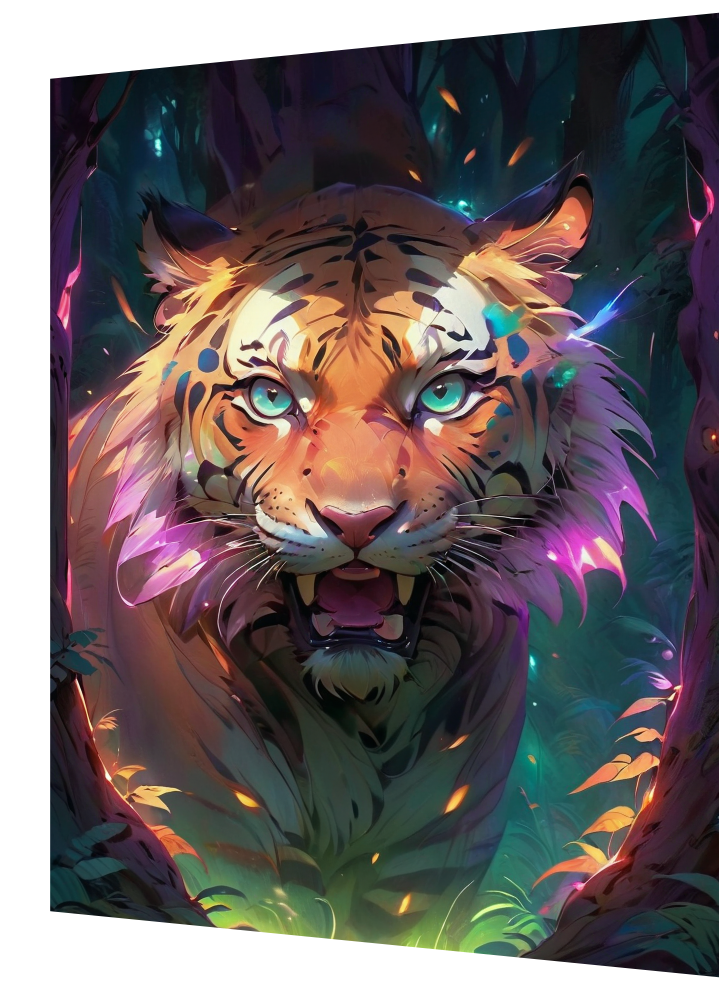 3D Lenticular Poster – Jungle Animal Roar Animated Wall Art