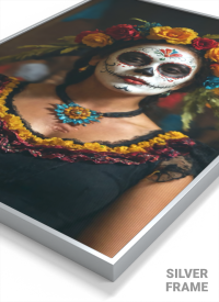 3D Lenticular Poster – Mexican Sugar Skull Woman Portrait