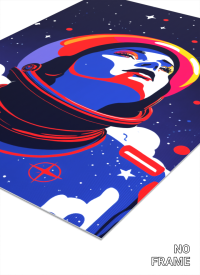 3D Lenticular Poster – Colorful Astronaut Wall Print