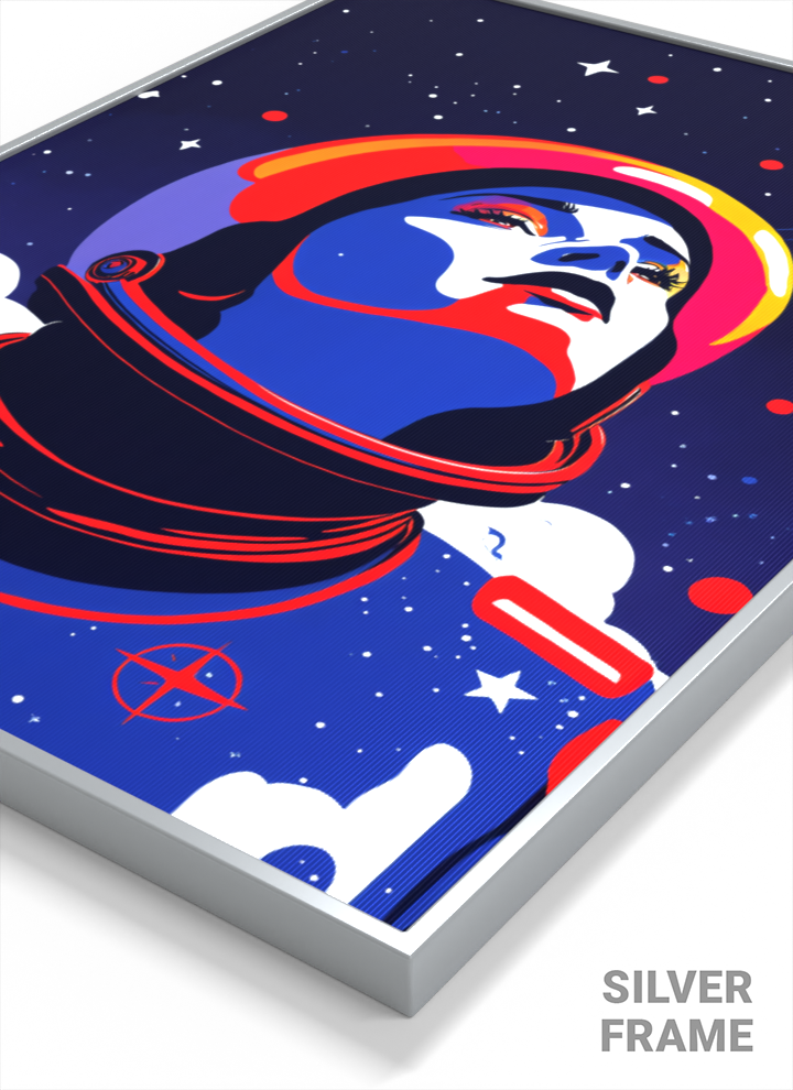 3D Lenticular Poster – Colorful Astronaut Wall Print