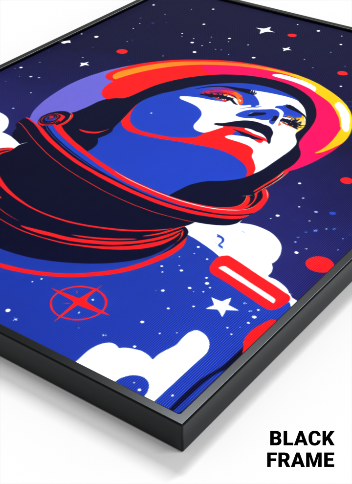 3D Lenticular Poster – Colorful Astronaut Wall Print