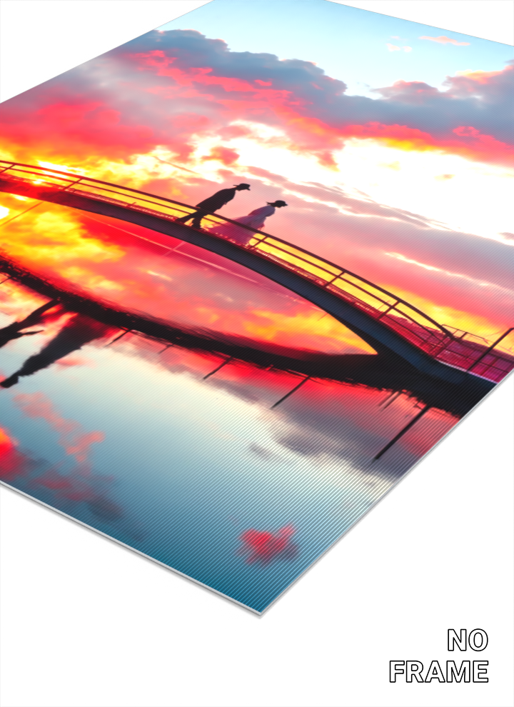 3D Lenticular Poster – Abstract Sunset Motion Wall Print