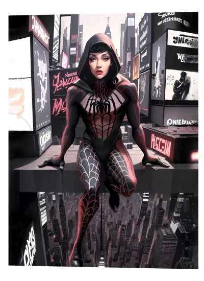 Spider-Woman 3D Lenticular Art Print – Animated Superhero Wall Decor