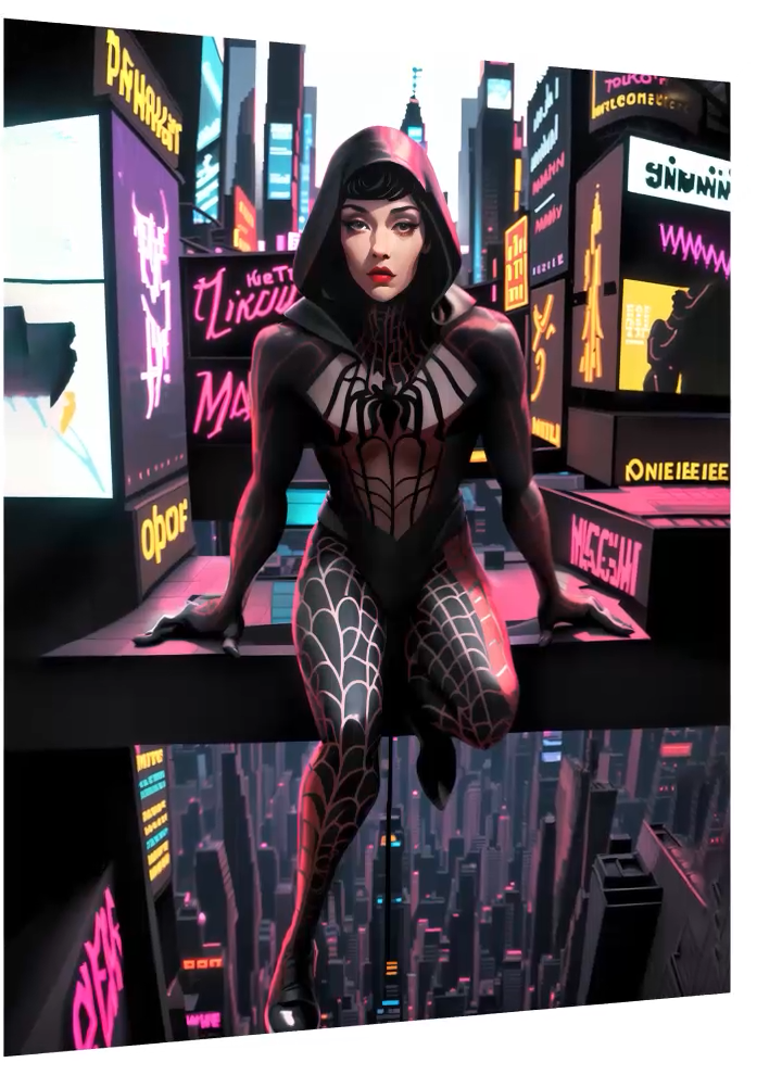 Spider-Woman 3D Lenticular Art Print – Animated Superhero Wall Decor