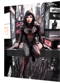 Spider-Woman 3D Lenticular Art Print – Animated Superhero Wall Decor