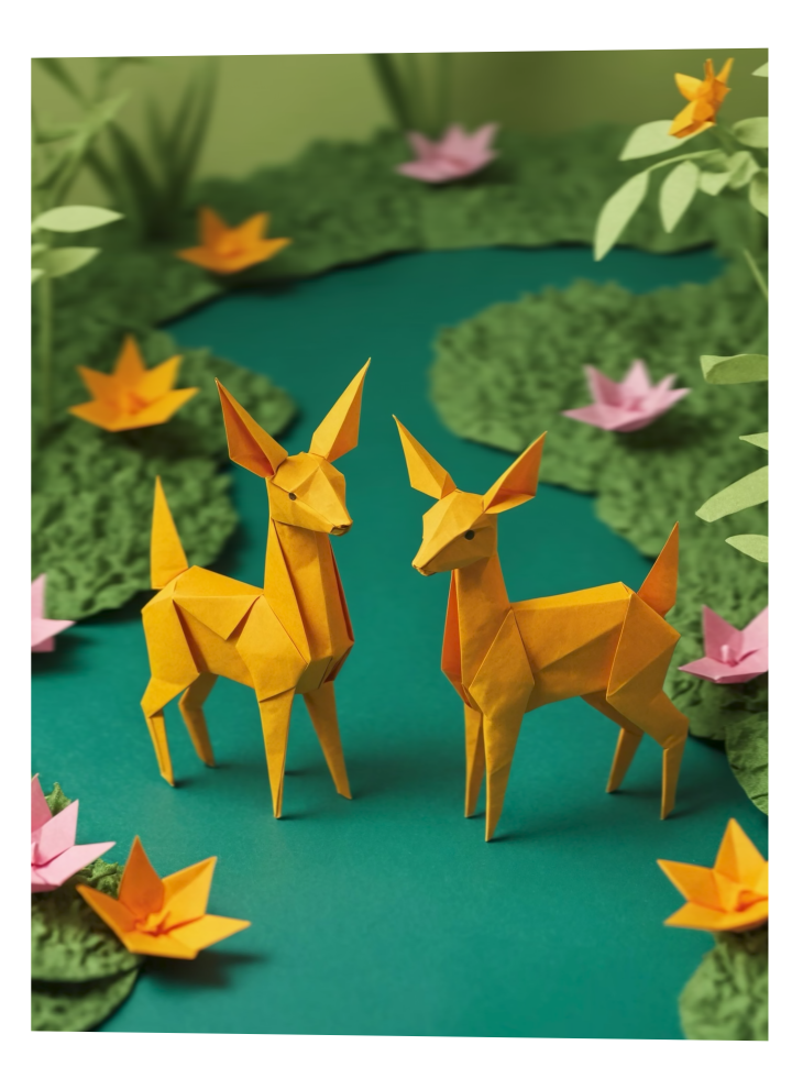Nature's Origami Scene Nature's Origami Scene