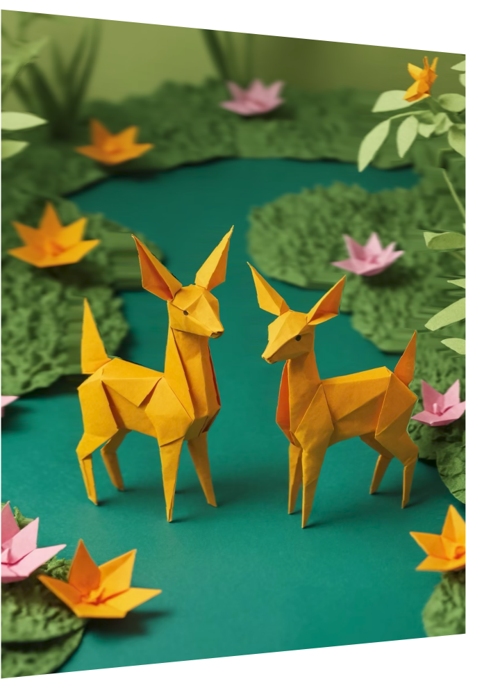 Nature's Origami Scene