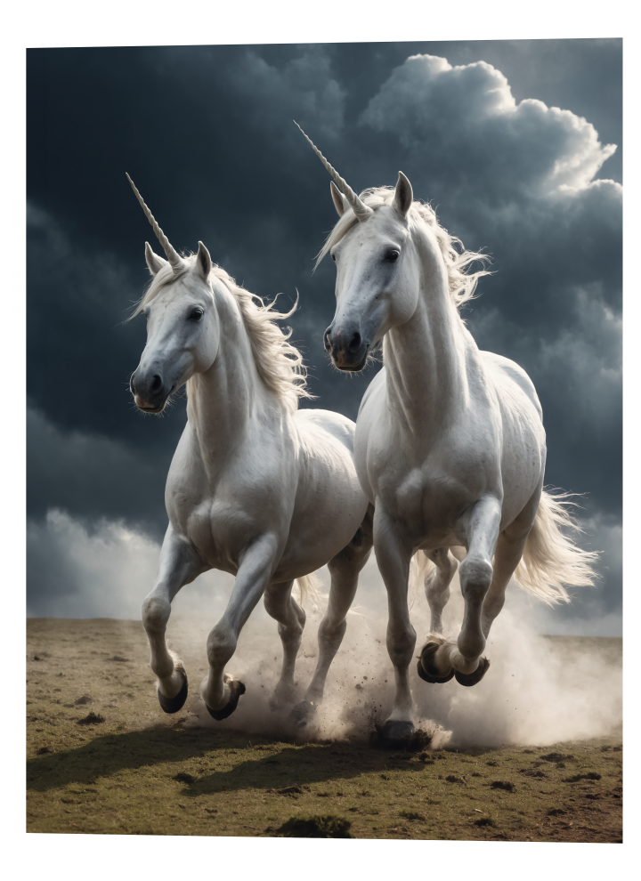 Lenticular 3D Poster – Fantasy Horses | Magnetic Mount