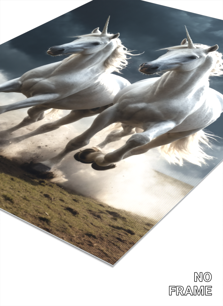 Lenticular 3D Poster – Fantasy Horses | Magnetic Mount