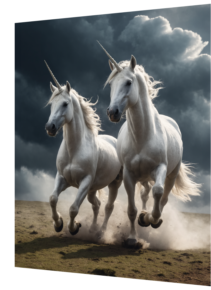 Lenticular 3D Poster – Fantasy Horses | Magnetic Mount