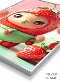 3D Lenticular Poster | Strawberry Fantasy Character Wall Art